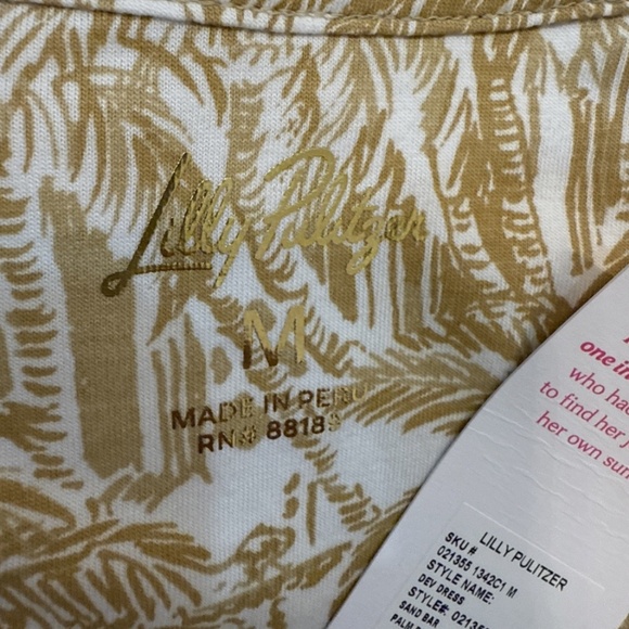 NWT LILLY PULITZER DEV DRESS SAND BAR PALM BEACH PARADISE M - Picture 7 of 7